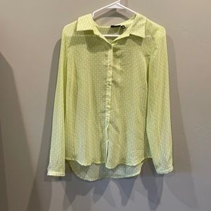 ANA Lime Green Sheer Blouse